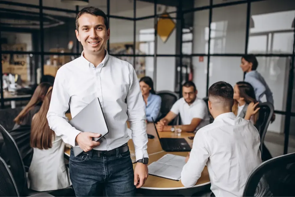 uma equipe de trabalhadores